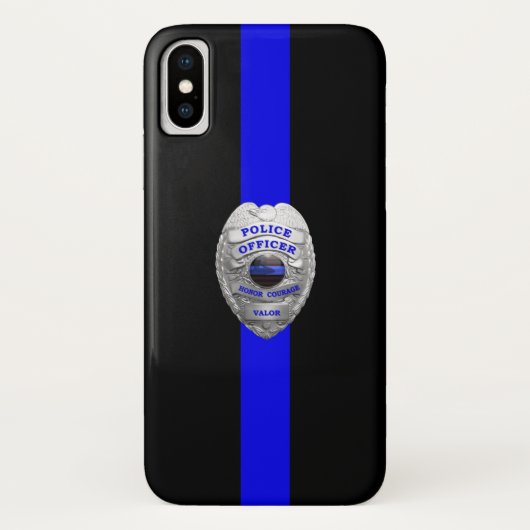 Politiebadge Thin Blue Line Hoesje-Mate iPhone Cas Case-Mate iPhone Case (Achterkant)