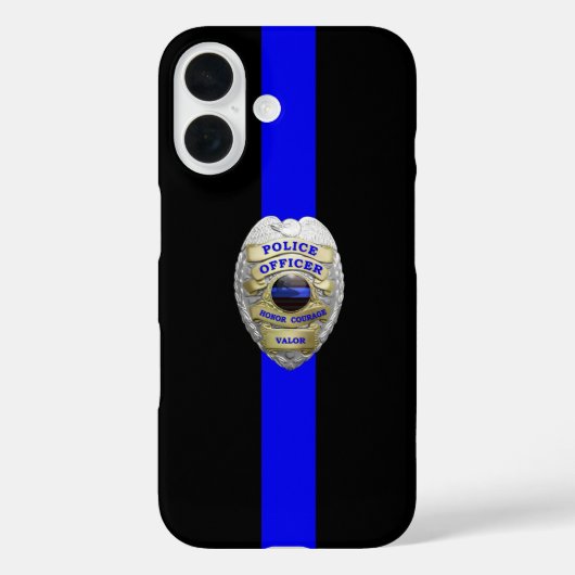 Politiebadge Thin Blue Line Hoesje-Mate iPhone Cas Case-Mate iPhone Case (Achterkant)