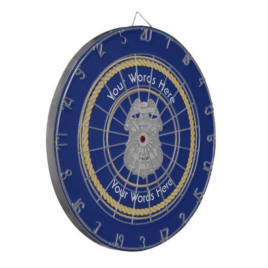 Politiebadge Universal Shield Dartboard Dartbord (Voorkant Links)