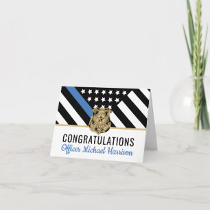 Politiebadge Vlag Felicitaties Afstuderen Kaart
