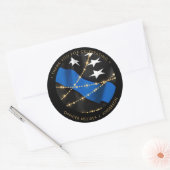 Politiebeambte Afstuderen dun blauw lijnvoordeel Ronde Sticker (Envelop)