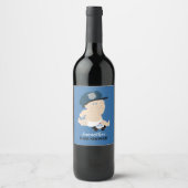 Politiebeambte Baby Cop Custom Baby shower Wijn Etiket (Voorkant)