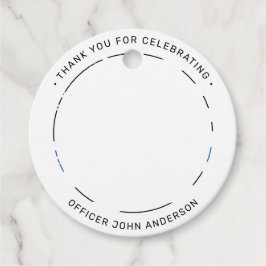 Politiebeambte die de dun blauw van de Lijn is Dan Bedankjes Labels