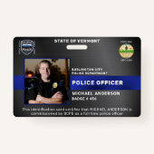 Politiebeambte Douane Wetshandhaving Foto ID Badge (Voorkant)