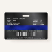 Politiebeambte Douane Wetshandhaving Foto ID Badge (Achterkant)