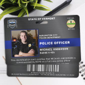 Politiebeambte Douane Wetshandhaving Foto ID Badge