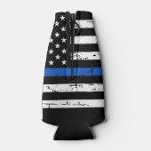 Politiebeambte Douanenaam Thin Blue Line Flesjeskoeler (Achterkant)