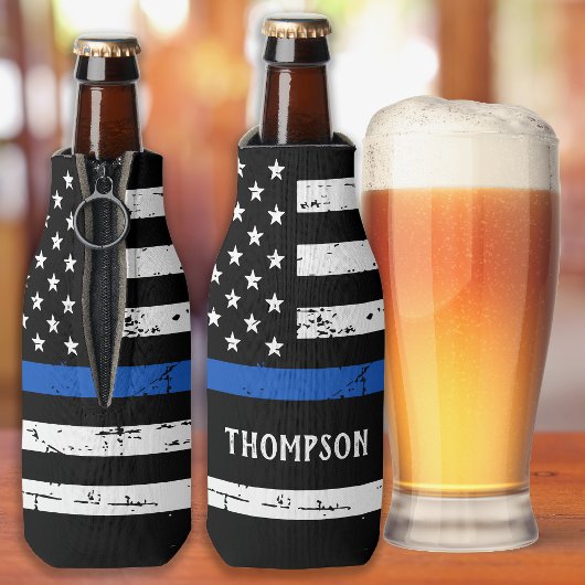 Politiebeambte Douanenaam Thin Blue Line Flesjeskoeler