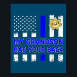 Politiebeambte grootouders Mijn kleinzoon Gift Poster<br><div class="desc">Politiebeambte grootouders Mijn kleinzoon Gift</div>