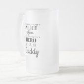 Politiebeambte Hero Dad Day Foto Matglas Bierpul (Voorkant links)