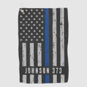 Politiebeambte met blauwe lijn golfhanddoek (Voorkant)