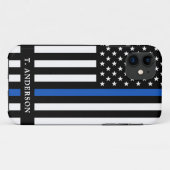 Politiebeambte met een blauwe lijn Case-Mate iPhone case (Achterkant (horizontaal))
