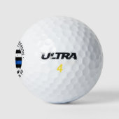 Politiebeambte met een blauwe lijn golfballen (Logo)