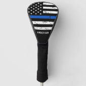 Politiebeambte met een blauwe lijn golfheadcover (Voorkant)