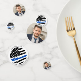 Politiebeambte Partij Fotocongraties Thin Blue Lin Confetti