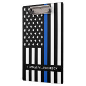 Politiebeambte Persoonlijke naam in blauwe lijn Klembord (Links)