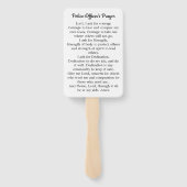 Politiebeambte Prayer Card Police Afstuderen Gifts Handwaaier (Achterkant)