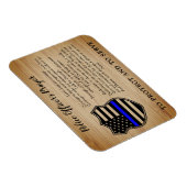 Politiebeambte Prayer Rustic Thin Blue Line Magneet (Rechterzijde)