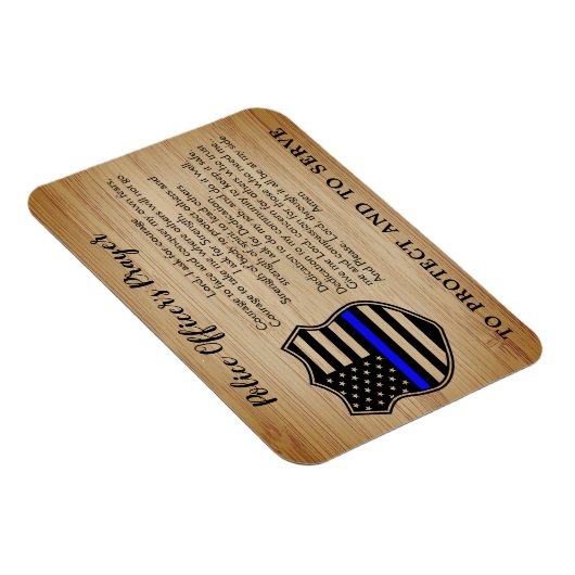 Politiebeambte Prayer Rustic Thin Blue Line Magneet (Rechterzijde)
