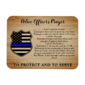 Politiebeambte Prayer Rustic Thin Blue Line Magneet (Horizontaal)