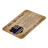 Politiebeambte Prayer Rustic Thin Blue Line Magneet (Linkerzijde)