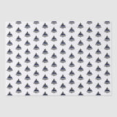 Politiebeambte Thin Blue Line-kerstboom Tissuepapier (Voorkant)