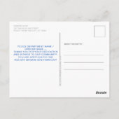 Politiebeambte Thin Blue Line Kerstmis bedankt Briefkaart (Achterkant)