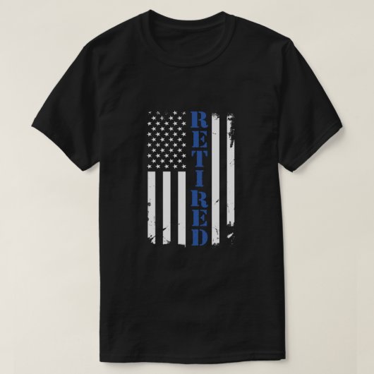 Politiebeambte trots: Thin Blue Line Flag h T-shirt (Design voorkant)