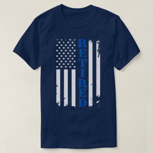 Politiebeambte trots: Thin Blue Line Flag h T-shirt (Design voorkant)