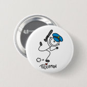 politiebeambte van de keuze ronde button 5,7 cm (Voorkant /achterkant)