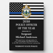 Politiebeambte van het Jaar Logo Fotoplaat (voorkant)
