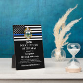 Politiebeambte van het Jaar Logo Fotoplaat (Zijkant)