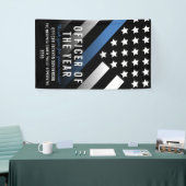 Politiebeambte van het Jaar Thin Blue Line Medewer Spandoek (Beurs)