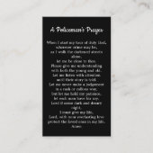 Politiebeambte van politieman Thin Blue Line Visitekaartje (Voorkant)