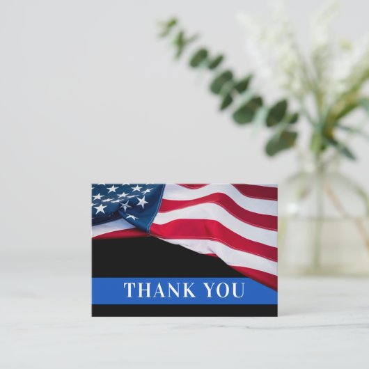 Politiebeambte Verenigde Staten Vlaggenrechtshandh Visitekaartje (Staand voorkant)