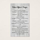 Politiebeambten beoefenen gedicht met een blauwe l visitekaartje (Voorkant)