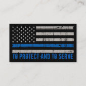 Politiebegeerder Thin Blue Line Visitekaartje (Achterkant)