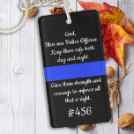 Politiebegeerte gepersonaliseerde Thin Blue Line S Sleutelhanger<br><div class="desc">Thin Blue Line Police Officers bidden Sleutelhanger: "God, laat onze politieagenten vallen. Houd ze zowel dag als nacht veilig. Geef ze kracht en moed om alles wat goed is af te dwingen." Ideaal voor alle politieagenten en politieagenten. Deze gebeden sleutelhangers zijn perfect voor de politiediensten, of om als dank te...</div>