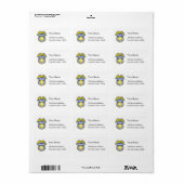 Politiebescherming en -dienstkaart etiket (Full Sheet)