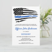 Politiebevorderende functionaris Thin Blue Line Pa Kaart (Staand voorkant)