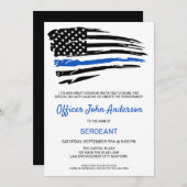 Politiebevorderende functionaris Thin Blue Line Pa Kaart (Voorkant / Achterkant)