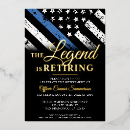 Politieblauwe lijn Vlaggenwet Handhavingsbevoegdhe Folie Uitnodiging