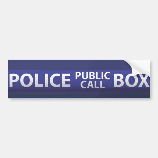 Politieboks Bumpersticker (Voorkant)