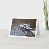 Politieboot op de Thames, Londen Kaart (Voorkant)