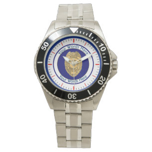 politiebrigadier Badge Custom Horloge