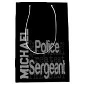 Politiebrigadier Extraordinaire CUSTOM Medium Cadeauzakje (Voorkant)