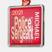 Politiebrigadier Extraordinaire CUSTOM Metalen Ornament (Links)