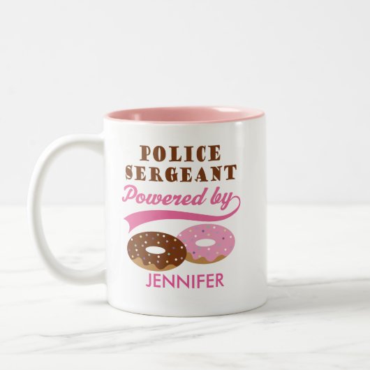 Politiebrigadier Funny Personalized Gift Mok (Links)