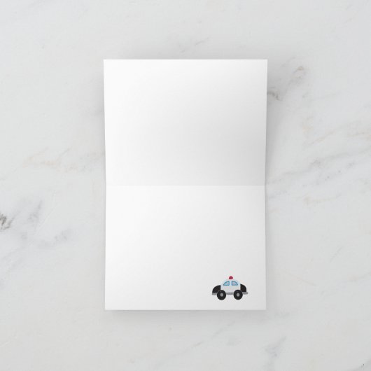 POLITIEBUREAU Baby shower Dank u wel Bedankkaart (Binnen)