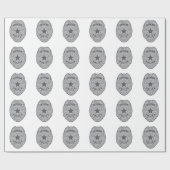 POLITIEBUREAU BADGE CADEAUPAPIER (Vlak)